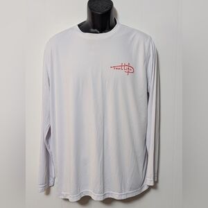 Men's Reel Life Long Sleeve Performance Outdoor Shirt White Size Large
